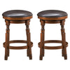360 ° Swivel Bar Stool Set of 2 Kitchen Dining Chairs Counter Height Stool 62CM