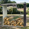 Galvanised Firewood Log Holder Wood Storage Rack Cabin LogStore Bike Garden Shed