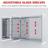LED Bathroom Mirror Cabinet With Bluetooth Shaver Socket Large Storage 1050x650