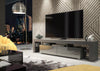 Modern 200cm TV Unit I Grey Cabinet Stand with Storage I High Gloss Doors