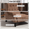 Recliner Armchair Vintage Reclining Chair Wingback Chair with Button Tufted Back
