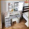Dressing Table With Sliding Drawers Mirror Stool Set Makeup Vanity Desk Bedroom