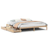 Bed Frame with Drawers 200x200 Solid Wood Pine R0Z9