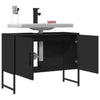 CIADAZ Bathroom Sink Cabinet Black 80x33x60 Engineered Wood, Under Sink H1G1