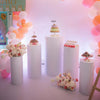 3/5X White Metal Plinth Cylinder Dessert Pedestal Wedding Flower Display Stands