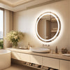 LUVODI Round LED Bathroom Mirror Wall Mounted Backlit Anti-Fog Makeup MirrorIP44