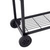 HALF OPEN DRUM BARREL STEEL BBQ CHARCOAL GARDEN BARBECUE BLACK ADJUSTABLE GRILL