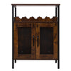 Retro Storage Cabinet Sideboard and Buffet Table with Wine Holder Cupboard