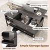 Lift Top Coffee Table Living Room Table with Hidden Compartment Grey