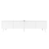 TV Stand Cabinet Entertainment Unit with Drawer and Rattan Doors for 80 inch TV