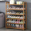 6 Tier Wooden Shoe Rack Tall Storage Shelf Cabinet Footwear Stand Organiser Home