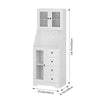 Wooden Kitchen Cupboard Storage Cabinet Microwave Oven Holder with Drawer Shelf