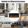 60" Insert Built In Electric Fire with Log&Crystal Touch Screen Fireplace,Remote