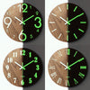 Luminous Silent Wall Clock Glow In The Dark Quartz Clocks Bedroom Night Light