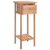 Side Table with Drawer 25x25x60cm Solid Wood Walnut P7Q9