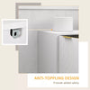 Modern Storage Cabinet Freestanding Cupboard Dresser with 3 Drawers