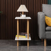 Simple Coffee Table White Sofa Side Table End Table for Living Room Modern