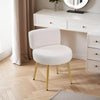 Makeup Stool Soft Pouffe Medium Backrest Dressing Table Vanity Chair Padded Seat