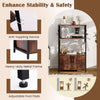 3-Tier Kitchen Bakers Rack Microwave Stand w/Cabinet