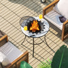 Outdoor Garden Wood Burning Fire Pit Log Burner Firepit Round Coffee Table