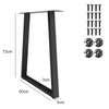 2x Industrial Steel Table Legs Stand Feet Trapezium X Square Shape Frame 2024