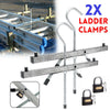 2 Locks Universal Heavy Duty Ladder Roof Rack Clamp Clamps Lockable Safe Ladders