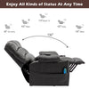 Electric Riser Recliner Chair Fabric Massage Heat Single Sofa Armchair Grey