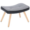 High Back Rocking Chair with Footstool Lazy Cozy Leisure Seating for Living Room
