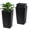 Set of 2 Tall Planter Plant Flower Pot Outdoor Garden Weatherproof 76 cm