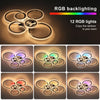 LED Crystal Ceiling Light 3-Color Stepless Dimming RGB Backlight Remote Control