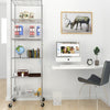 175cm Metal Storage Rack Shelving Wire Shelf Kitchen Office Unit Stand w/Wheels