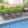 Patio Recliner Lounger Chaise Lounge Chairs Set of 2-Brown