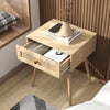 Boho Beside Table Rattan Nightstand w/ Drawer