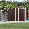 ShCuShan Metal Garden Shed, Galvanized Storage House,Garden Shed Brown V4W5