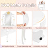 Kids Princess Vanity Table & Chair Set w/Pull-out Drawer & Stool-White