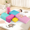 Toddlers Foam Climbing Blocks 6 Pieces Indoor Climb and Crawl Activity Playset