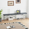 Wood-Like HDPE Thickened Long Seat w/ Handle & Lock-Grey
