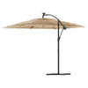 Garden Parasol with LEDs and Steel Brown 246x246x230 Z1O4