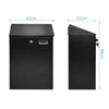 Large Lockable Mailbox Wall Mounted Post Box with Key & Name Tag
