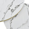 Nesting Coffee Table Set of 2 Marble Effect Side End Table for Living Room