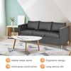 Faux Leather Upholstered Sofa Convertible Sectional Sofa Couches Living Room