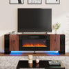 70'' TV Stand for TVs Living Room Entertainment Unit TV Cabinet Insert Fireplace