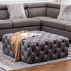 Chesterfield 100cm Extra Large Velvet Coffee Table Footstool Pouffe Seat Ottoman