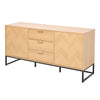 Wood Kitchen Storage Cabinet Freestanding Buffet Cupboard Sideboard with 2 Doors