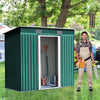 4X6ft Metal Shed Garden Storage Waterproof Tool Shed with Base Utility Container