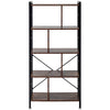 Industrial Wood Bookcase Bookshelf Display Storage Shelving Unit 5 Tiers Racking