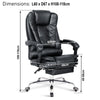Executive Office Chair Swivel Recliner Computer Desk Gaming Chair with Footrest