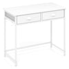 Computer Desk Home Office Desk with 4 Hanging Hooks-White