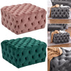 Velvet Chesterfield Footstool Deep Button Pouffe Ottoman Coffee Table Stool Seat