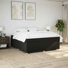 Box Spring Bed with Black 180x200 Fabric Q5E0